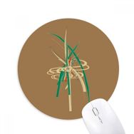 Dıythinker Japon Kültürü Yaprak Baskılı Yuvarlak Kaymaz Kauçuk Mouse Pad