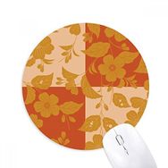 Dıythinker Japon Sarı Çiçek Baskılı Yuvarlak Kaymaz Kauçuk Mouse Pad