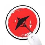 Dıythinker Japonya Fırça Boyama Illüstrasyon Yuvarlak Kaymaz Mouse Pad