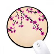 Dıythinker Japonya Pembe Siyah Sakura Sanat Yuvarlak Kaymaz Mouse Pad
