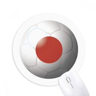 Dıythinker Japonya Ulusal Bayrağı Futbol Futbol Baskılı Yuvarlak Kaymaz Kauçuk Mouse Pad