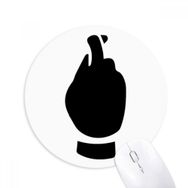 Dıythinker Jest Silüeti Siyah Desen Baskılı Yuvarlak Kaymaz Kauçuk Mouse Pad