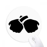 Dıythinker Jest Yumruk Silueti Desenli Baskılı Yuvarlak Kaymaz Kauçuk Mouse Pad