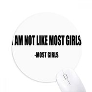 Dıythinker Joke Most Girls Said Baskılı Yuvarlak Kaymaz Kauçuk Mouse Pad