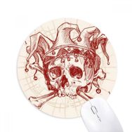 Dıythinker Joker Kırmızı Taç İskelet Poker Kartı Desenli Baskılı Yuvarlak Kaymaz Kauçuk Mouse Pad