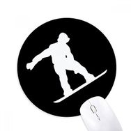 Dıythinker Jumping Skateboarding Spor Siyah Siluet Baskılı Yuvarlak Kaymaz Kauçuk Mouse Pad