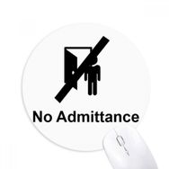 Dıythinker Kabul Olmayan Uyarı Sembolü Baskılı Yuvarlak Kaymaz Kauçuk Mouse Pad
