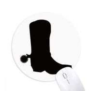 Dıythinker Kadın Siyah Yüksek Çizme Siluet Desenli Baskılı Yuvarlak Kaymaz Kauçuk Mouse Pad