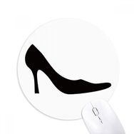 Dıythinker Kadın Yüksek Topuklu Silüet Siyah Desen Baskılı Yuvarlak Kaymaz Kauçuk Mouse Pad