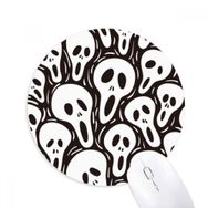 Dıythinker Kafatası Döşeme Desenli Cadılar Bayramı Baskılı Yuvarlak Kaymaz Kauçuk Mouse Pad