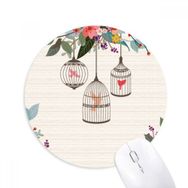 Dıythinker Kafes Çiçek Rafı Baskılı Yuvarlak Kaymaz Kauçuk Mouse Pad