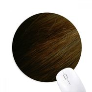 Dıythinker Kahverengi Koyu Düz Saç Desenleri Baskılı Yuvarlak Kaymaz Kauçuk Mouse Pad