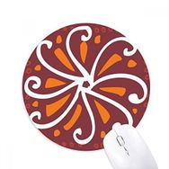 Dıythinker Kahverengi Krizantem Meksika Totemler Medeniyeti Baskılı Yuvarlak Kaymaz Kauçuk Mouse Pad
