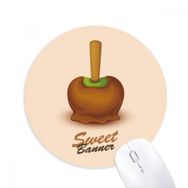 Dıythinker Kahverengi Yeşil Çikolata Dondurma Baskılı Yuvarlak Kaymaz Kauçuk Mouse Pad