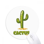 Dıythinker Kaktüs Saksı Bitki Yeşil Sukulents Baskılı Yuvarlak Kaymaz Kauçuk Mouse Pad