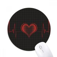 Dıythinker Kalp Elektrokardiyogram Tasarım Baskılı Yuvarlak Kaymaz Kauçuk Mouse Pad