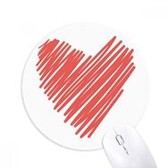 Dıythinker Kalp Grafiti Çizim Sevgililer Günü Baskılı Yuvarlak Kaymaz Kauçuk Mouse Pad