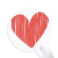 Dıythinker Kalp Grafiti Sevgililer Günü Baskılı Yuvarlak Kaymaz Kauçuk Mouse Pad