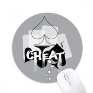 Dıythinker Kalp Kartları Kumar Aletleri Desen Baskılı Yuvarlak Kaymaz Kauçuk Mouse Pad