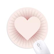 Dıythinker Kalp Şekilli Aşk Sevgililer Günü Baskılı Yuvarlak Kaymaz Kauçuk Mouse Pad
