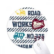 Dıythinker Kalp Yol Numarası Desen Baskılı Yuvarlak Kaymaz Kauçuk Mouse Pad