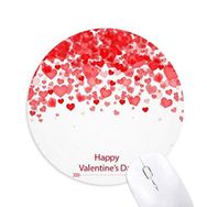 Dıythinker Kalpler Çiçekler Mutlu Sevgililer Günü Baskılı Yuvarlak Kaymaz Kauçuk Mouse Pad