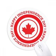 Dıythinker Kanada Akçaağaç Yaprağı ve Bağımsızlık Baskılı Yuvarlak Kaymaz Kauçuk Mouse Pad