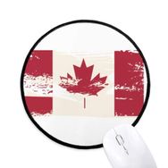 Dıythinker Kanada Lezzet Siyah ve Kırmızı Desen Yuvarlak Kaymaz Mouse Pad