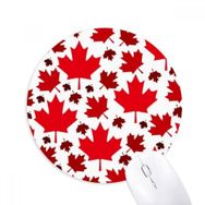 Dıythinker Kanada Lezzeti Yaprakları Kanada Akçaağaç Bayrağı Baskılı Yuvarlak Kaymaz Kauçuk Mouse Pad