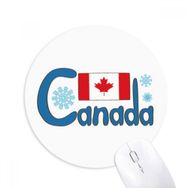 Dıythinker Kanada Ulusal Bayrak Mavi Desen Baskılı Yuvarlak Kaymaz Kauçuk Mouse Pad