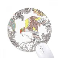 Dıythinker Kanat Çiçek Ağaç Kuş Ukiyo-e Baskılı Yuvarlak Kaymaz Kauçuk Mouse Pad