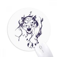Dıythinker Kaplan Kral Hayvan Vahşi Baskılı Yuvarlak Kaymaz Kauçuk Mouse Pad
