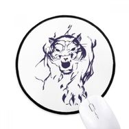 Dıythinker Kaplan Kral Hayvan Vahşi Yuvarlak Kaymaz Mouse Pad