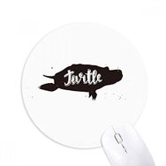 Dıythinker Kaplumbağa Siyah ve Beyaz Hayvan Baskılı Yuvarlak Kaymaz Kauçuk Mouse Pad