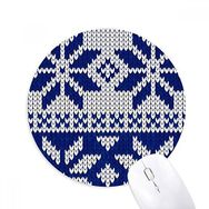Dıythinker Kar Tanesi Dört Yönlü Nordik İllüstrasyon Desen Baskılı Yuvarlak Kaymaz Kauçuk Mouse Pad