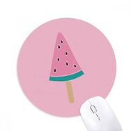 Dıythinker Karpuz Pembe Tatlı Dondurma Popsicle Baskılı Yuvarlak Kaymaz Kauçuk Mouse Pad