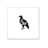 Dıythinker Kartal Siyah ve Beyaz Hayvan 15x15 cm Seramik Karo
