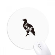 Dıythinker Kartal Siyah ve Beyaz Hayvan Baskılı Yuvarlak Kaymaz Kauçuk Mouse Pad