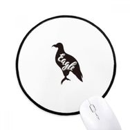 Dıythinker Kartal Siyah Ve Beyaz Hayvan Yuvarlak Kaymaz Mouse Pad