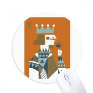 Dıythinker Kartları K İllüstrasyon Desen Baskılı Yuvarlak Kaymaz Kauçuk Mouse Pad