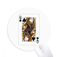 Dıythinker Kartları Kürek Q Desenli Baskılı Yuvarlak Kaymaz Kauçuk Mouse Pad