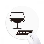Dıythinker Kartopu Kokteyl Bardağıyla Birlikte Baskılı Yuvarlak Kaymaz Kauçuk Mouse Pad