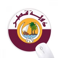 Dıythinker Katar Asya Ulusal Amblem Baskılı Yuvarlak Kaymaz Kauçuk Mouse Pad
