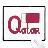 Dıythinker Katar Ulusal Bayrak Mor Desen Kaymaz Siyah Başlıklı Kenarlar Mouse Pad