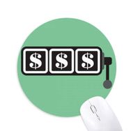 Dıythinker Kazanan Yuva Makinesi İllüstrasyon Desen Baskılı Yuvarlak Kaymaz Kauçuk Mouse Pad