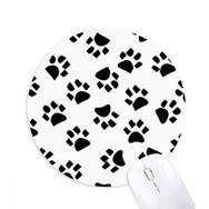 Dıythinker Kedi Ayak İzi Hayvan Sanatı Tahıl Desenli Baskılı Yuvarlak Kaymaz Kauçuk Mouse Pad