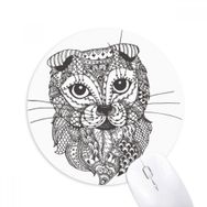 Dıythinker Kedi İnsan Boyası Bebek Baskılı Yuvarlak Kaymaz Kauçuk Mouse Pad