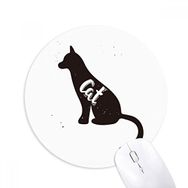 Dıythinker Kedi Siyah ve Beyaz Hayvan Baskılı Yuvarlak Kaymaz Kauçuk Mouse Pad