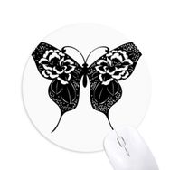 Dıythinker Kelebek Gül Kanatlı Baskılı Yuvarlak Kaymaz Kauçuk Mouse Pad