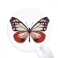 Dıythinker Kelebek Numunesi Soluk Pembe ve Kırmızı Baskılı Yuvarlak Kaymaz Kauçuk Mouse Pad
